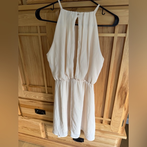 Forever 21 Cream Ivory Backless Mini Dress Women's Size S Sleeveless - Picture 3 of 7